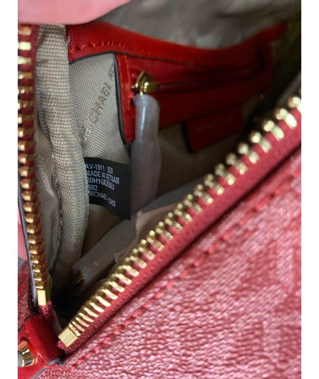 MICHAEL KORS Красный кожаный рюкзак, фото 6