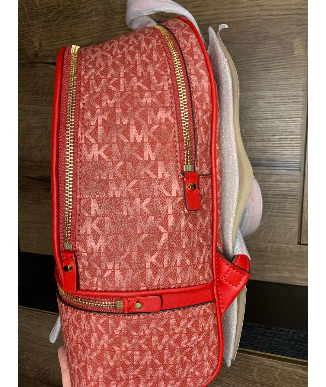 MICHAEL KORS Красный кожаный рюкзак, фото 4