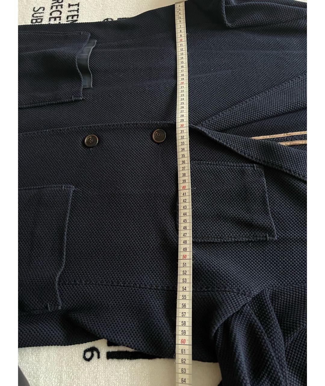 BERLUTI Темно-синий хлопковый пиджак, фото 7