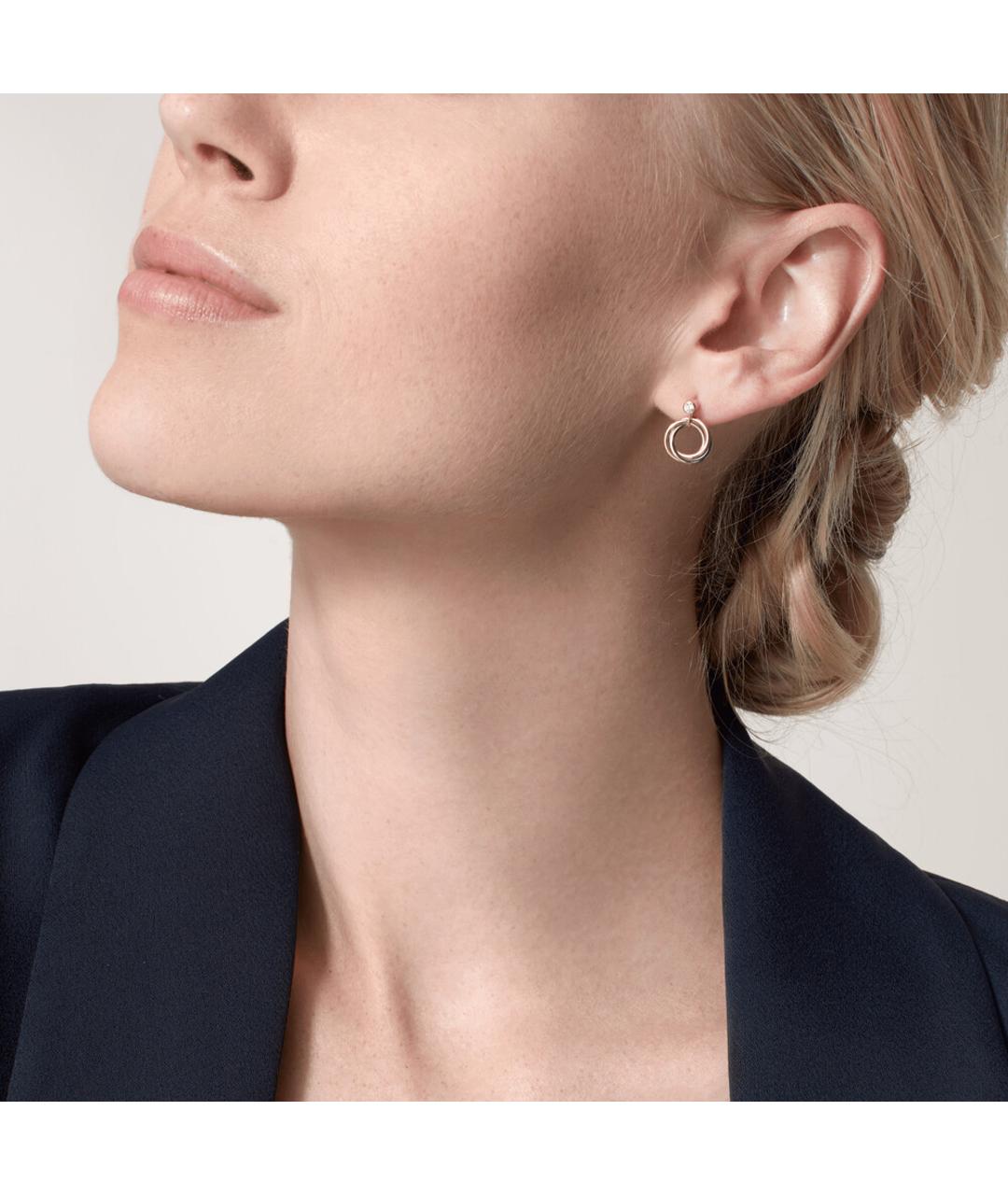 CARTIER Золотые серьги из белого золота, фото 4