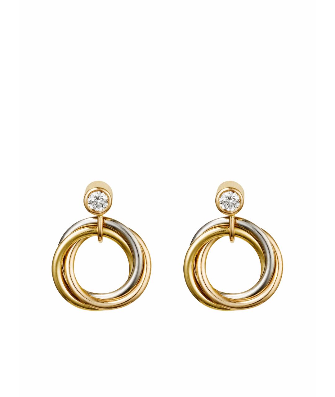 CARTIER Золотые серьги из белого золота, фото 1