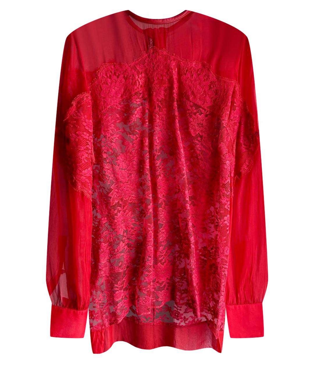 DOLCE&GABBANA Красная кружевная блузы, фото 1
