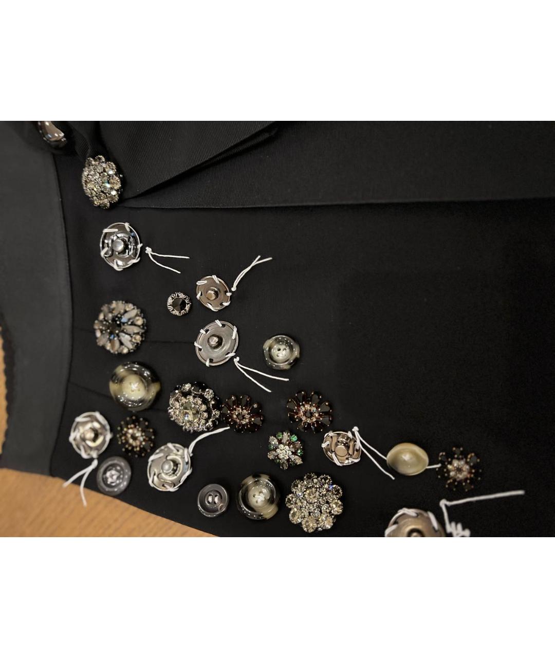 DOLCE&GABBANA Черная шерстяная юбка миди, фото 3