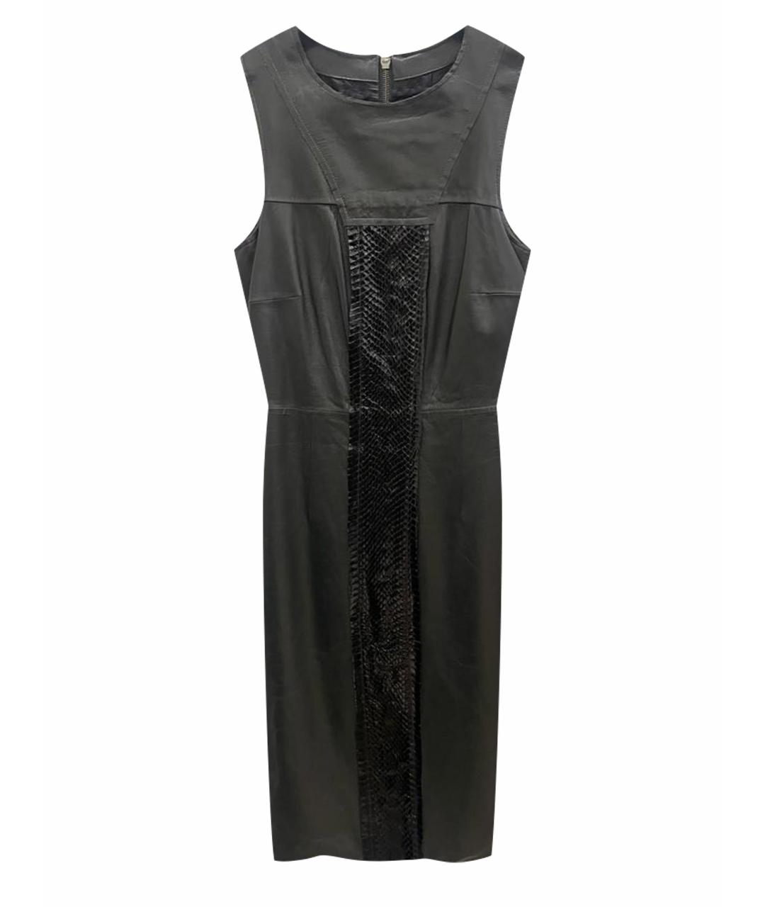 IRFE Черное кожаное платье, фото 1