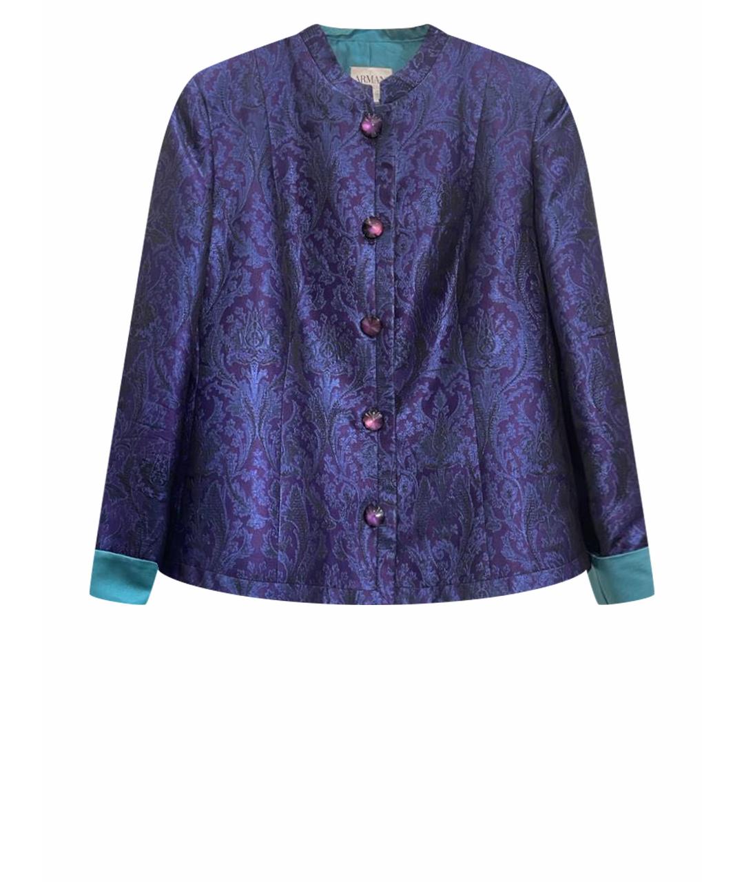 ARMANI COLLEZIONI Фиолетовый ацетатный жакет/пиджак, фото 1