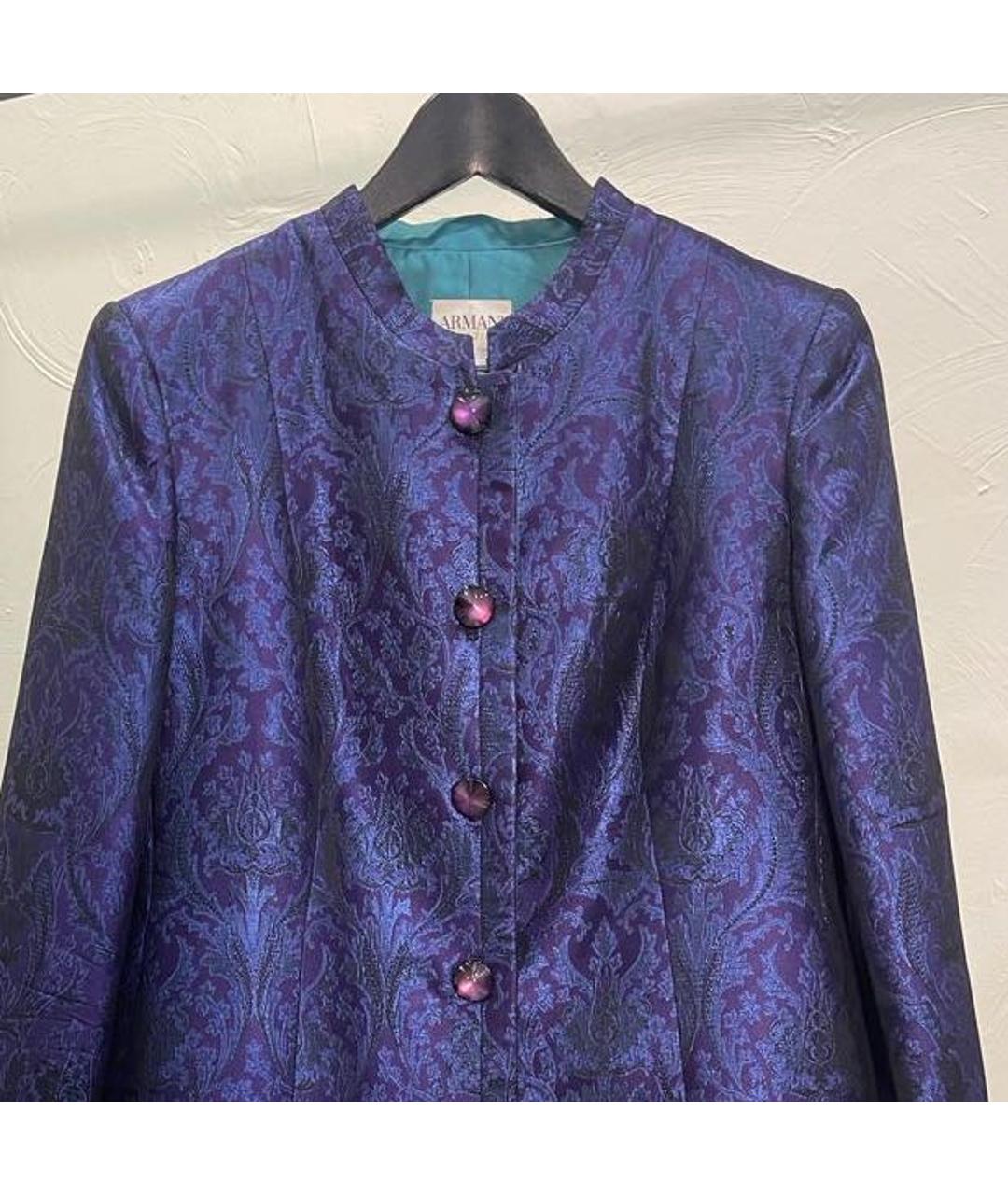ARMANI COLLEZIONI Фиолетовый ацетатный жакет/пиджак, фото 3