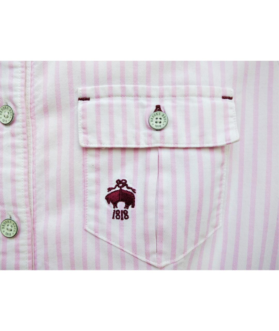 BROOKS BROTHERS Розовая хлопковая рубашка, фото 5