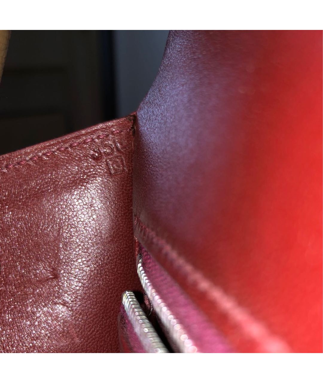 HERMES PRE-OWNED Бордовая кожаная сумка через плечо, фото 8