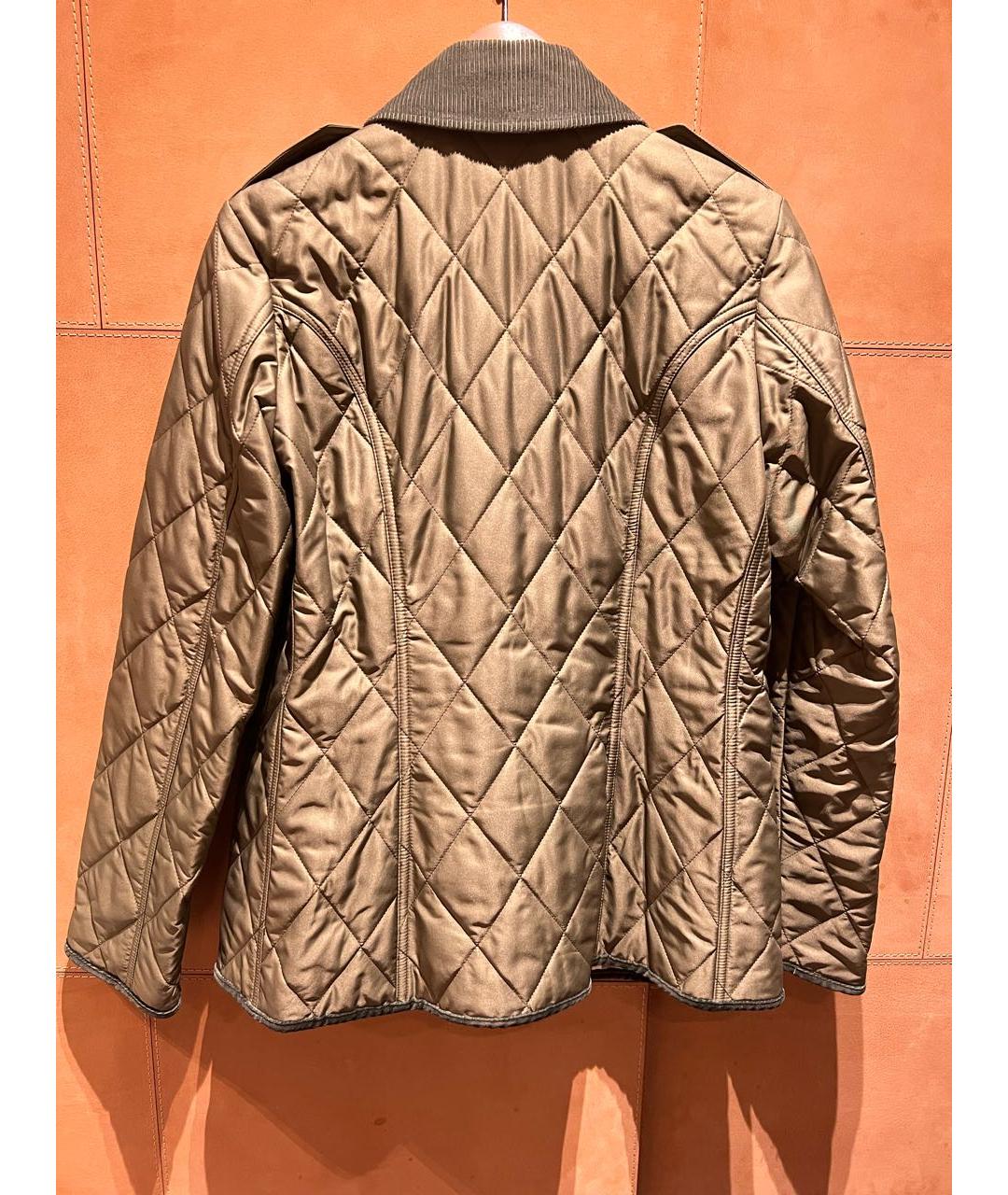 BURBERRY Хаки вискозная куртка, фото 2