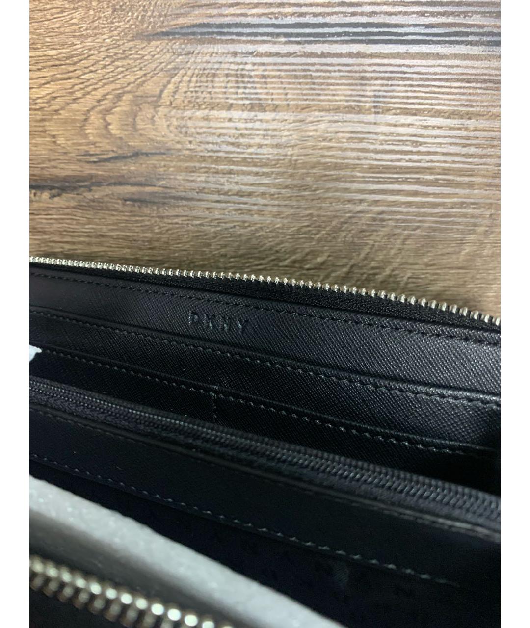 DKNY Черный кошелек из искусственной кожи, фото 4