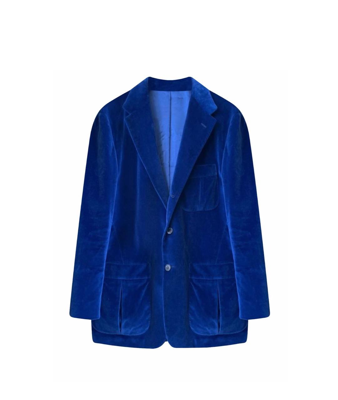 FERU Синий хлопковый пиджак, фото 5