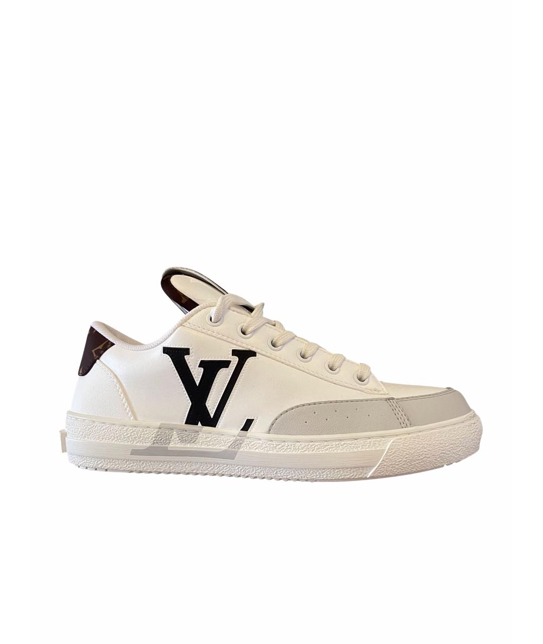 LOUIS VUITTON Белые кожаные кеды, фото 1
