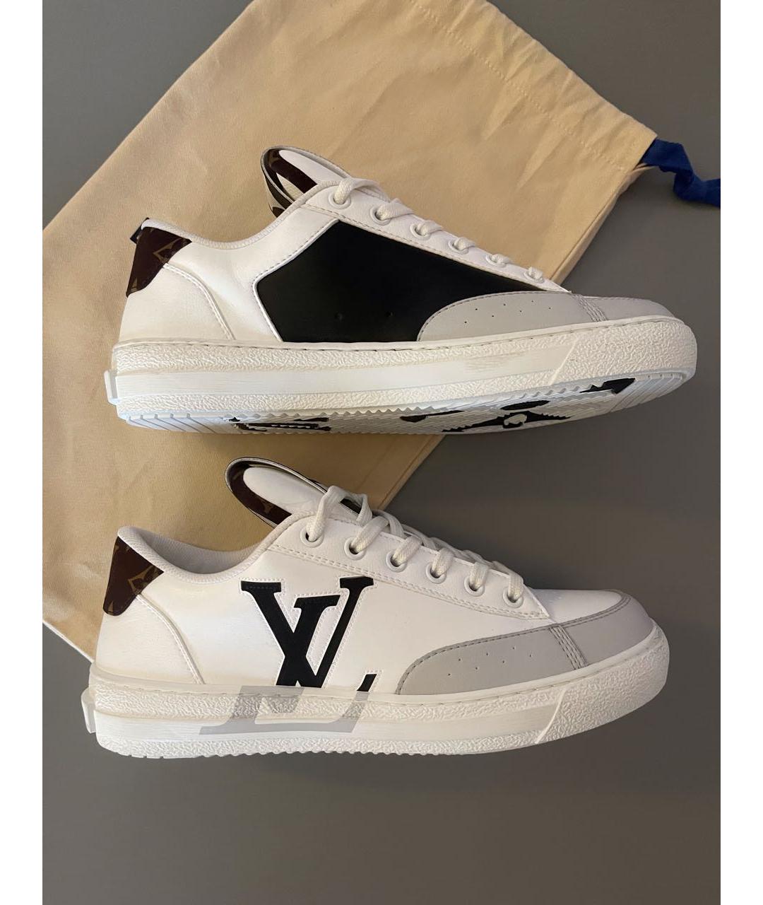 LOUIS VUITTON Белые кожаные кеды, фото 7