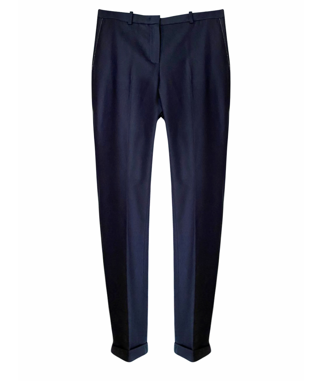 FABIANA FILIPPI Темно-синие шерстяные брюки узкие, фото 1
