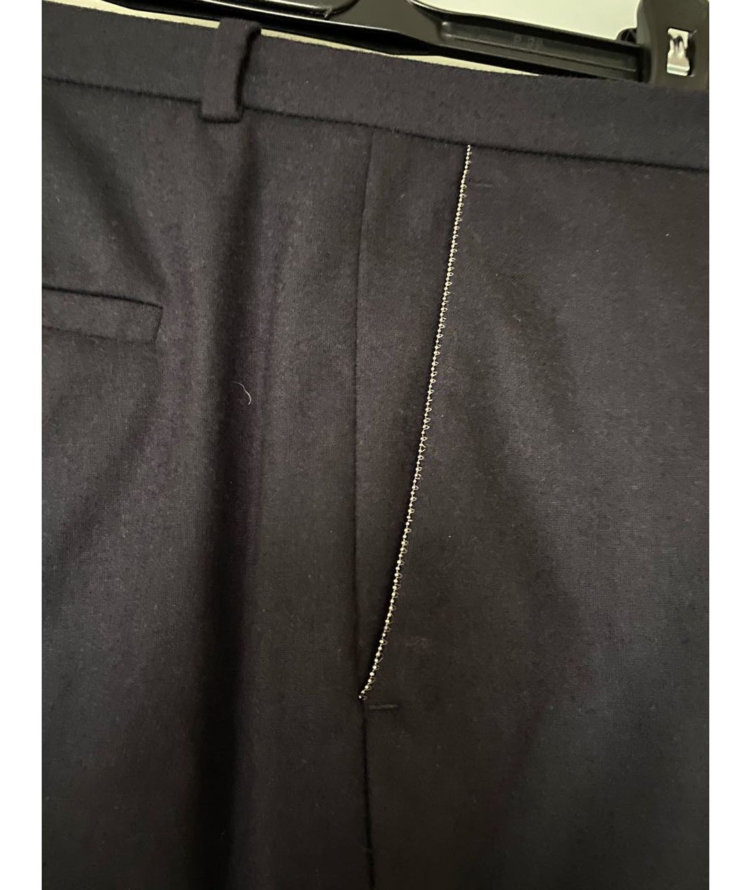 FABIANA FILIPPI Темно-синие шерстяные брюки узкие, фото 3