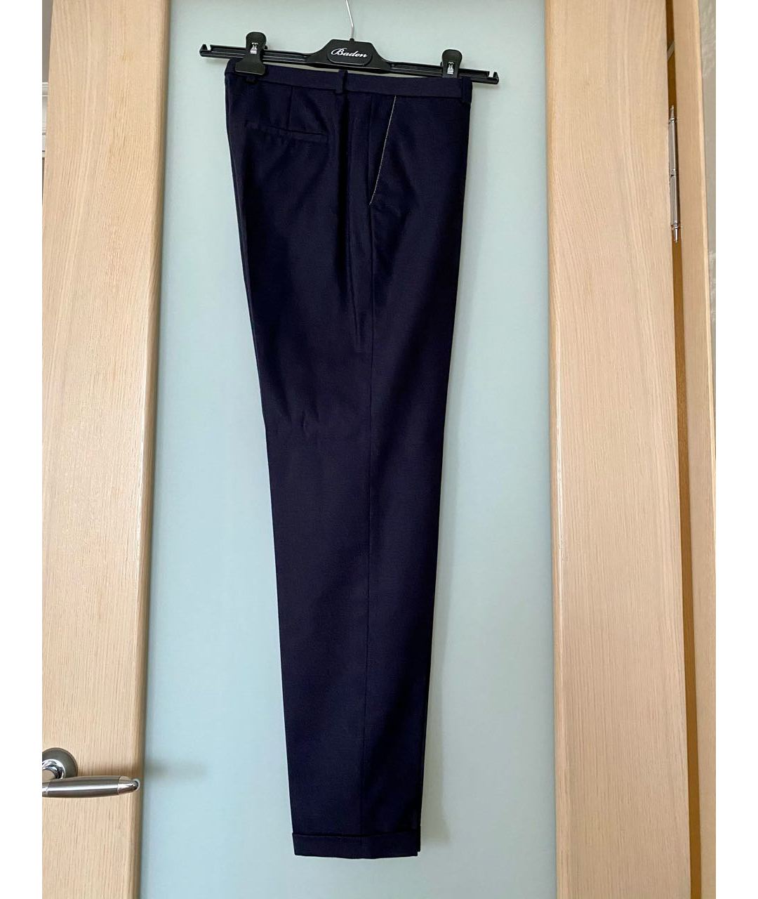 FABIANA FILIPPI Темно-синие шерстяные брюки узкие, фото 2