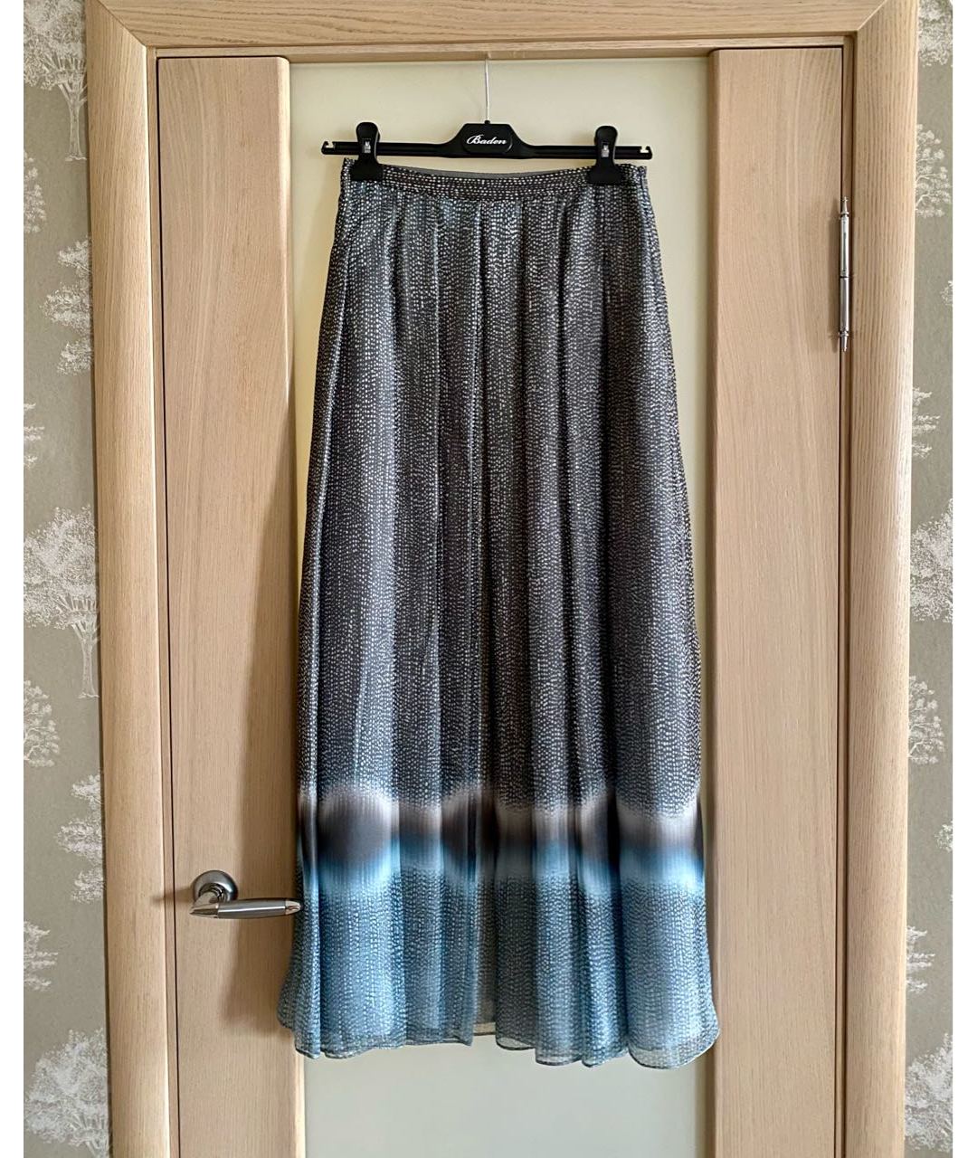 GIORGIO ARMANI Мульти шелковая юбка макси, фото 4