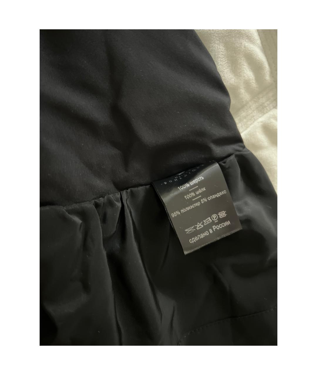 BOHEMIQUE Черная шерстяная юбка мини, фото 4