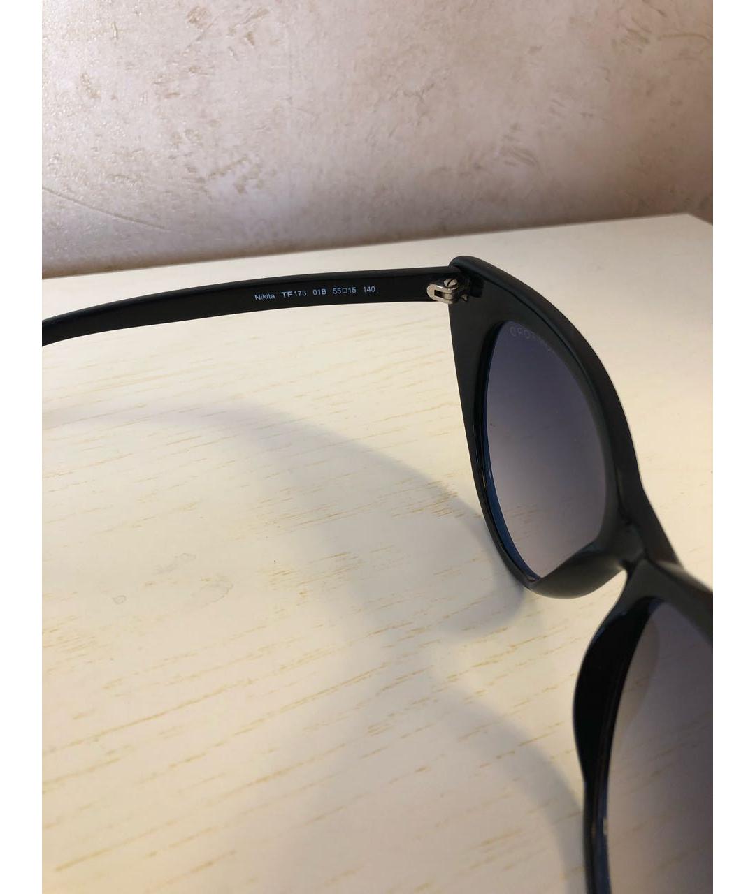 TOM FORD Черные пластиковые солнцезащитные очки, фото 2