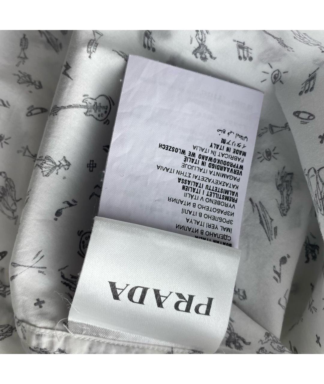 PRADA Белая хлопковая классическая рубашка, фото 6