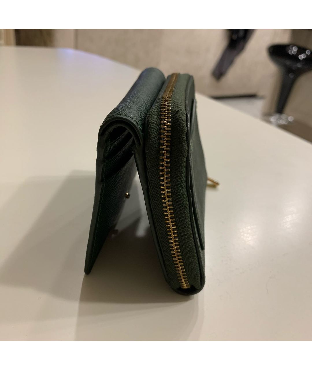 MICHAEL KORS Зеленый кожаный кошелек, фото 2