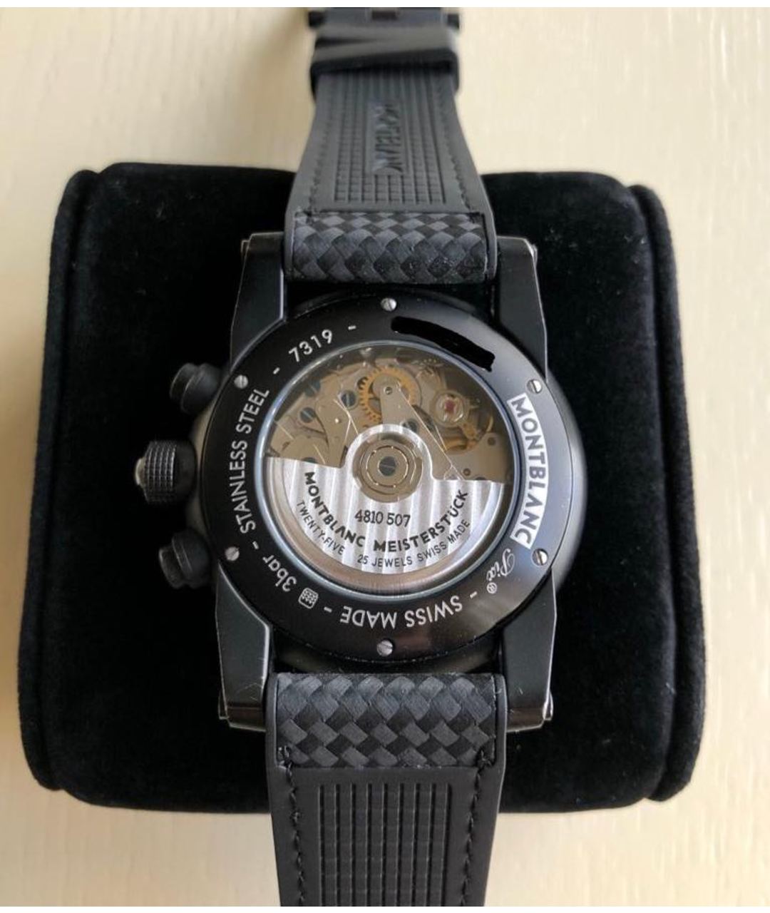 MONTBLANC Черные стальные часы, фото 2