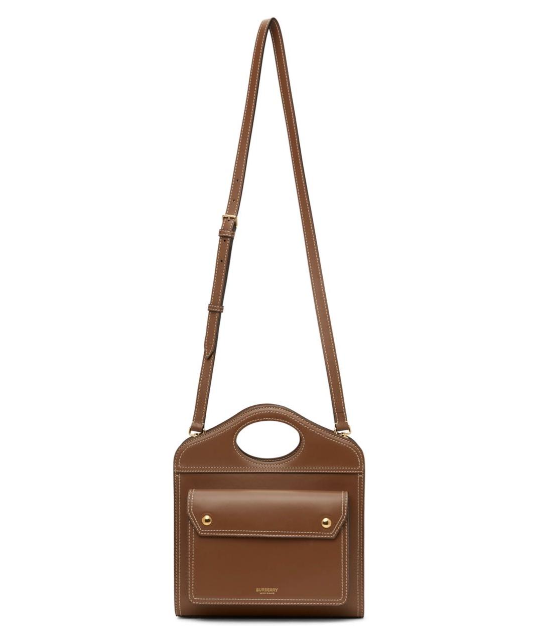 BURBERRY Коричневая кожаная сумка через плечо, фото 1