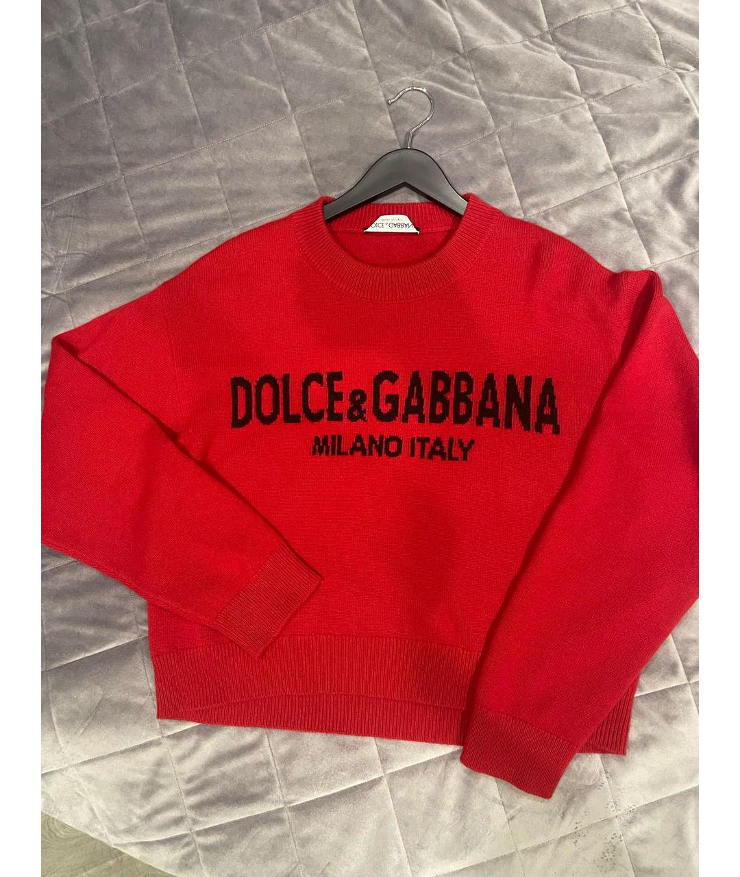 DOLCE&GABBANA Красный кашемировый джемпер / свитер, фото 4