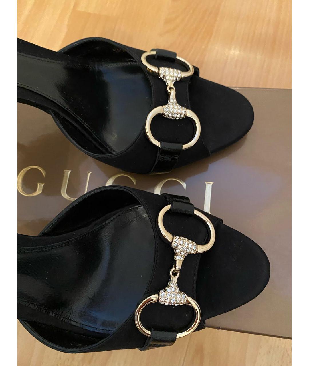 GUCCI Черные текстильные туфли, фото 3