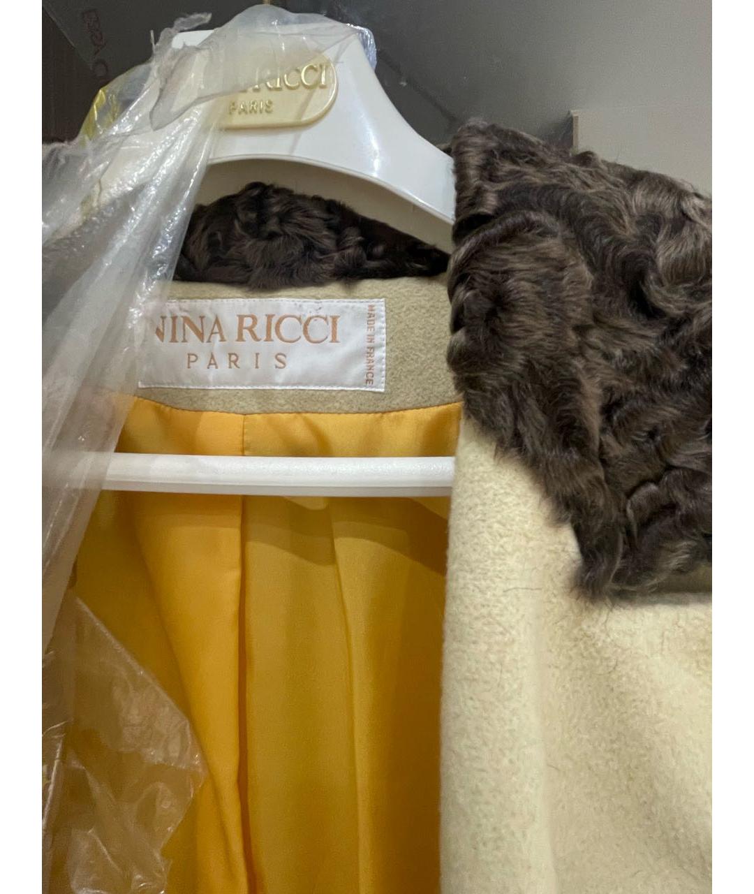 NINA RICCI VINTAGE Горчичное шерстяное пальто, фото 3