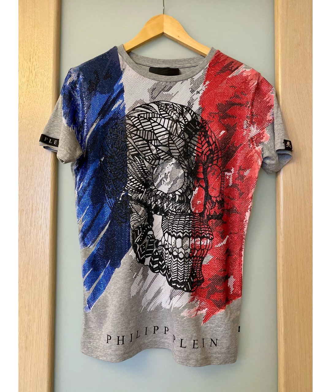 PHILIPP PLEIN Серая хлопковая футболка, фото 7