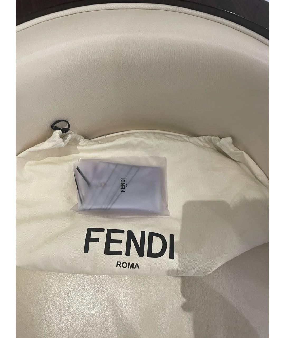 FENDI Коричневая кожаная сумка через плечо, фото 7