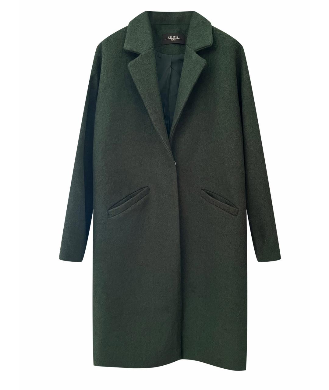 WEEKEND MAX MARA Зеленые шерстяное пальто, фото 1