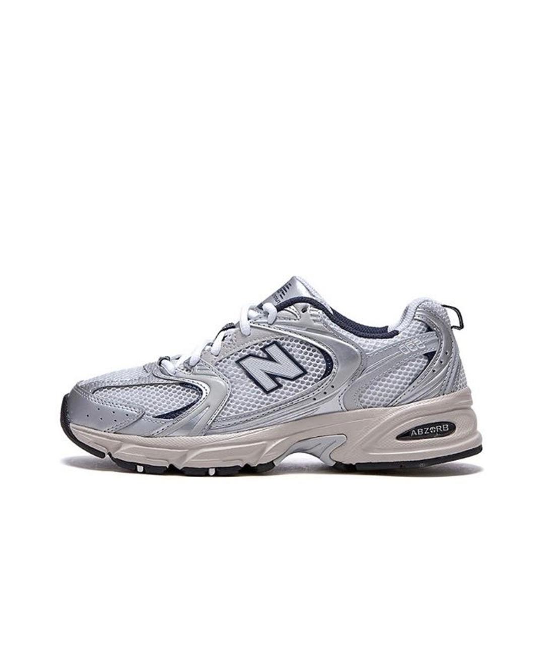 NEW BALANCE Серые текстильные низкие кроссовки / кеды, фото 2