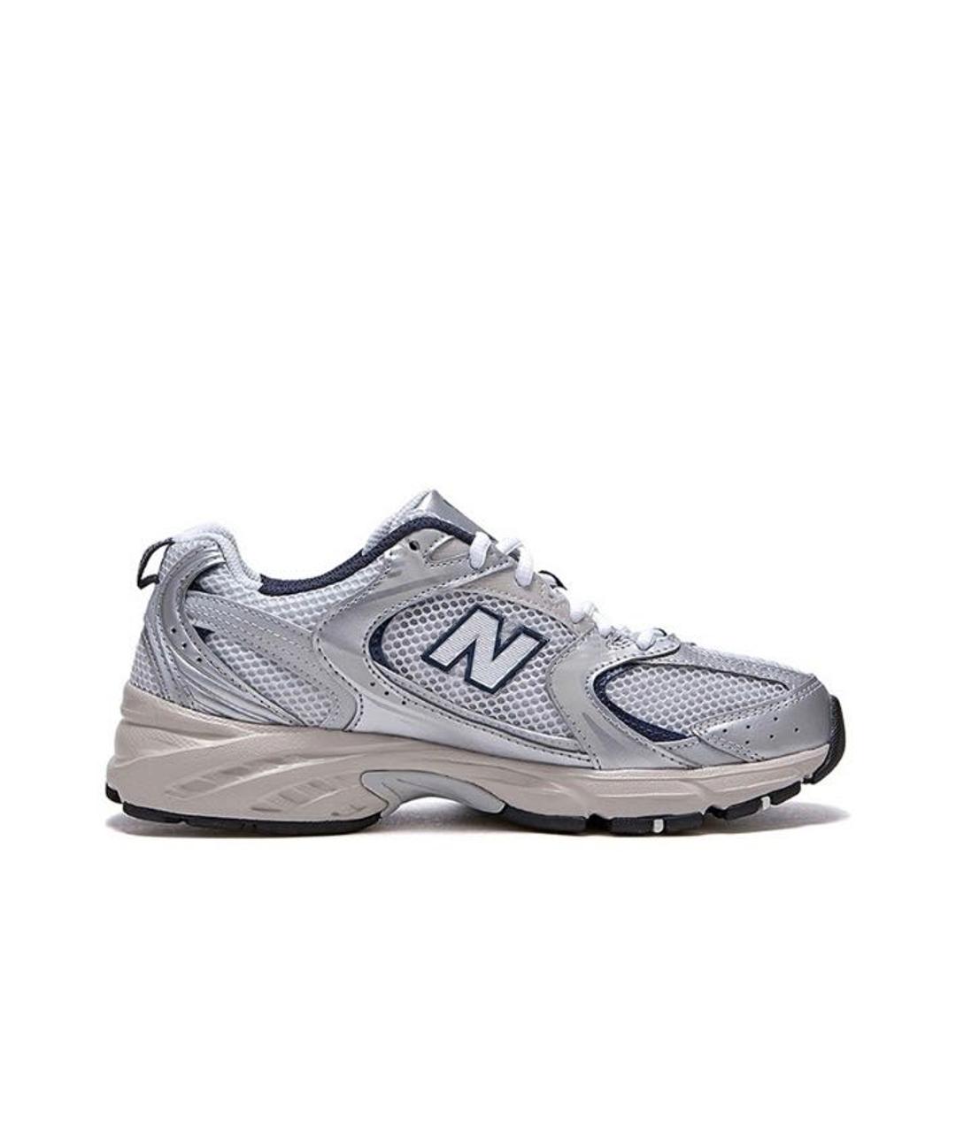 NEW BALANCE Серые текстильные низкие кроссовки / кеды, фото 1