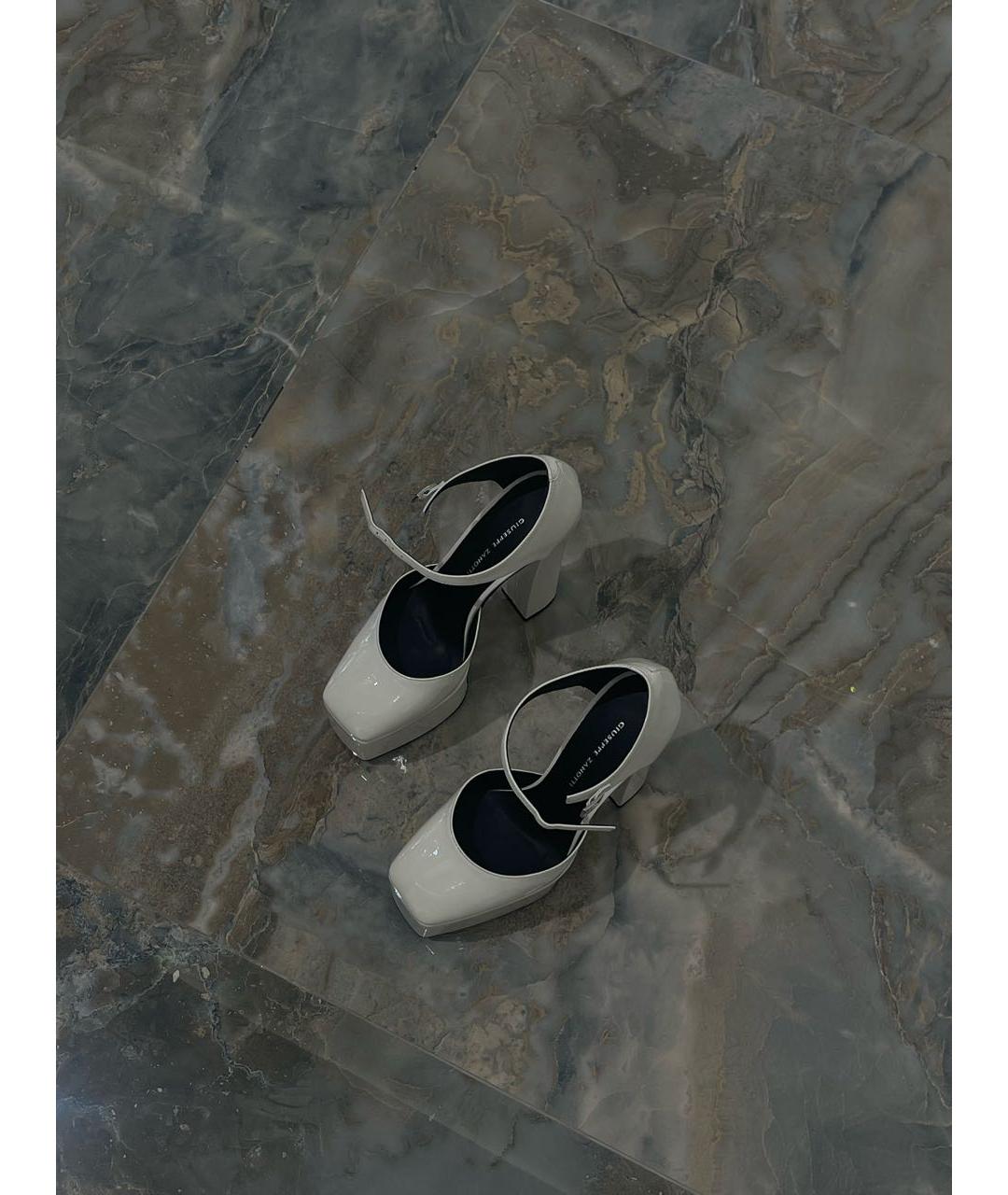 GIUSEPPE ZANOTTI DESIGN Белые туфли из лакированной кожи, фото 4