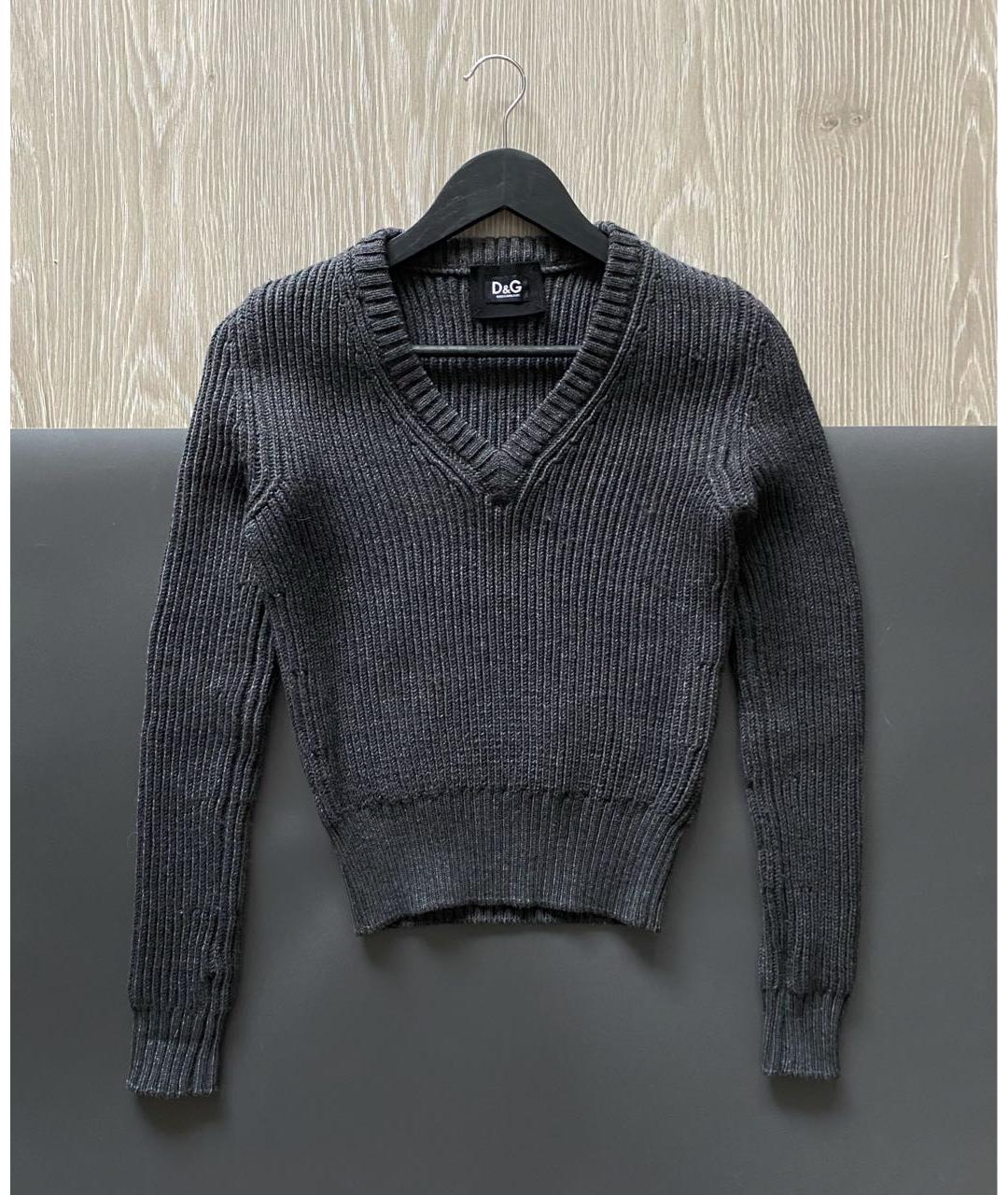 DOLCE&GABBANA Антрацитовый шерстяной джемпер / свитер, фото 6