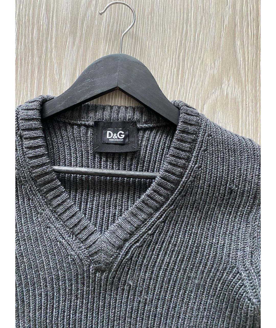 DOLCE&GABBANA Антрацитовый шерстяной джемпер / свитер, фото 3
