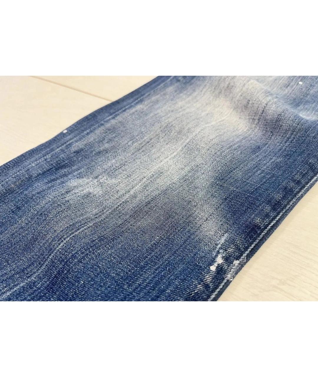 DSQUARED2 Голубые хлопковые джинсы скинни, фото 8