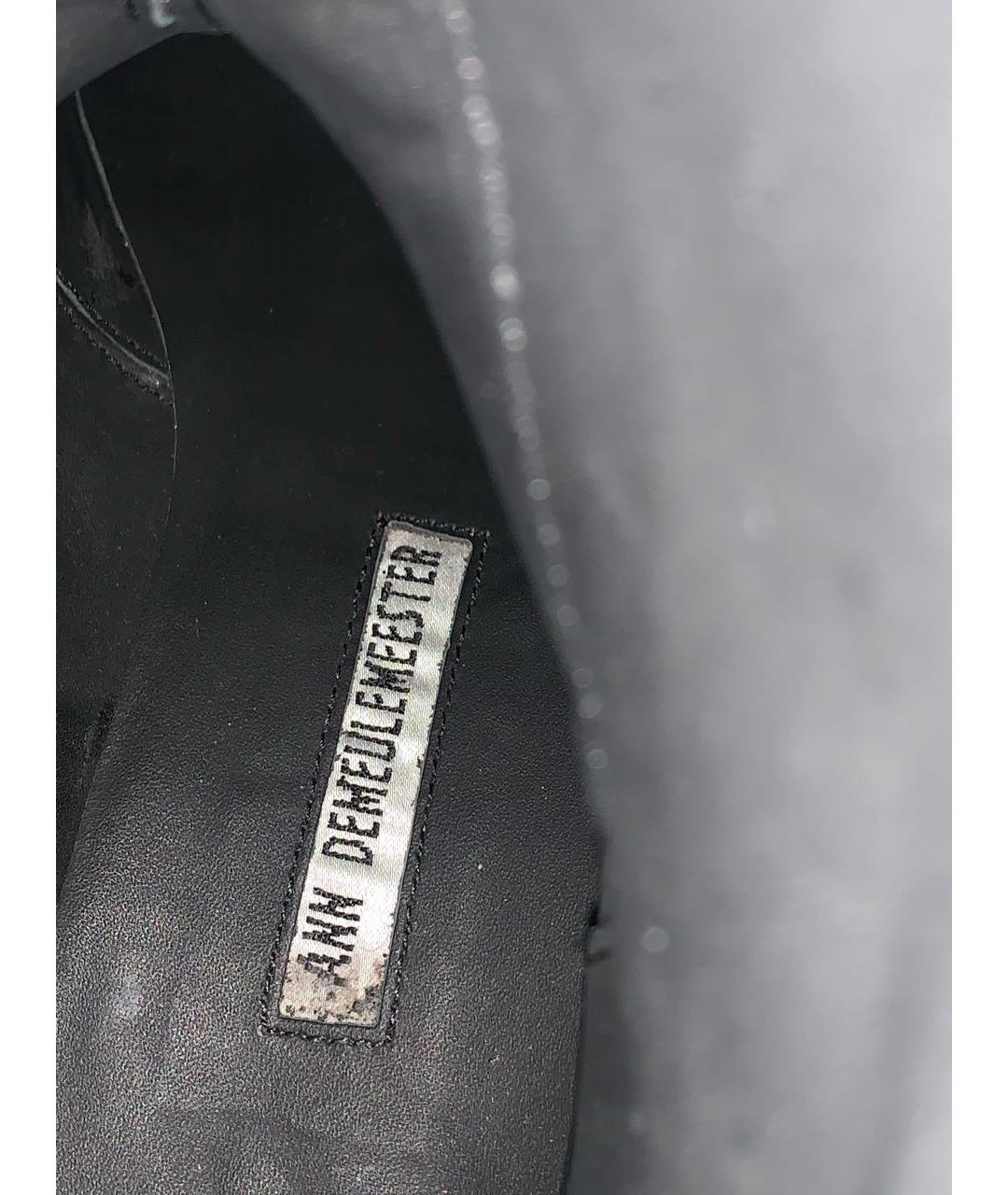 ANN DEMEULEMEESTER Черные кожаные сапоги, фото 7