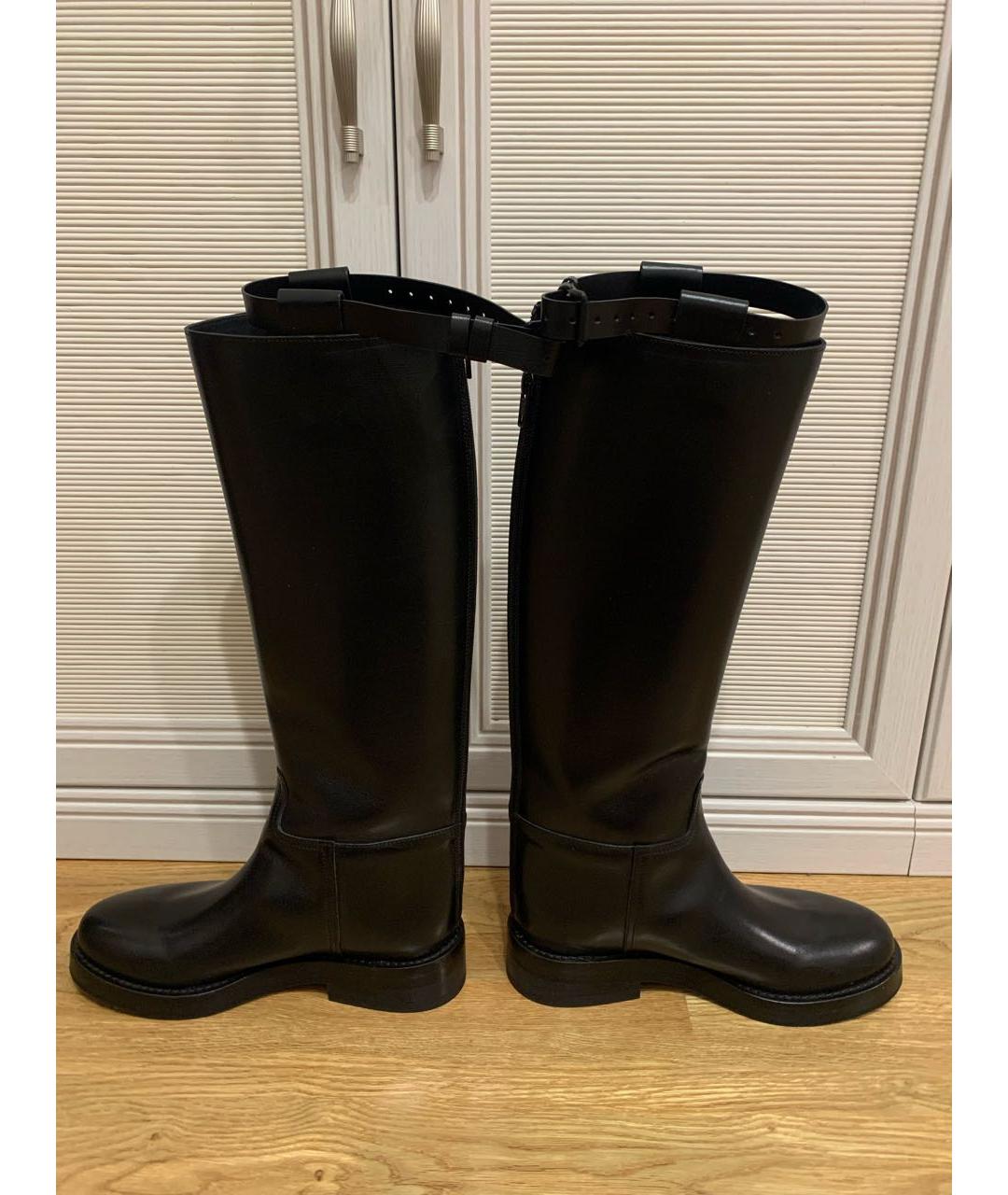 ANN DEMEULEMEESTER Черные кожаные сапоги, фото 5