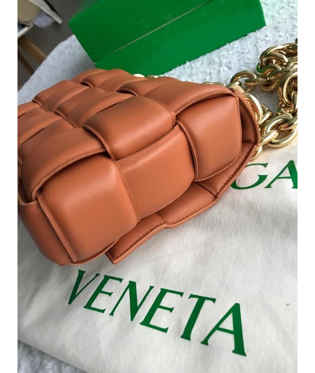 BOTTEGA VENETA Коричневая кожаная сумка через плечо, фото 6