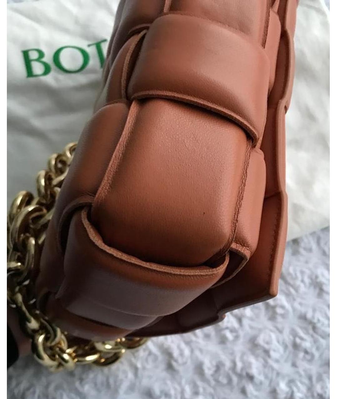 BOTTEGA VENETA Коричневая кожаная сумка через плечо, фото 5