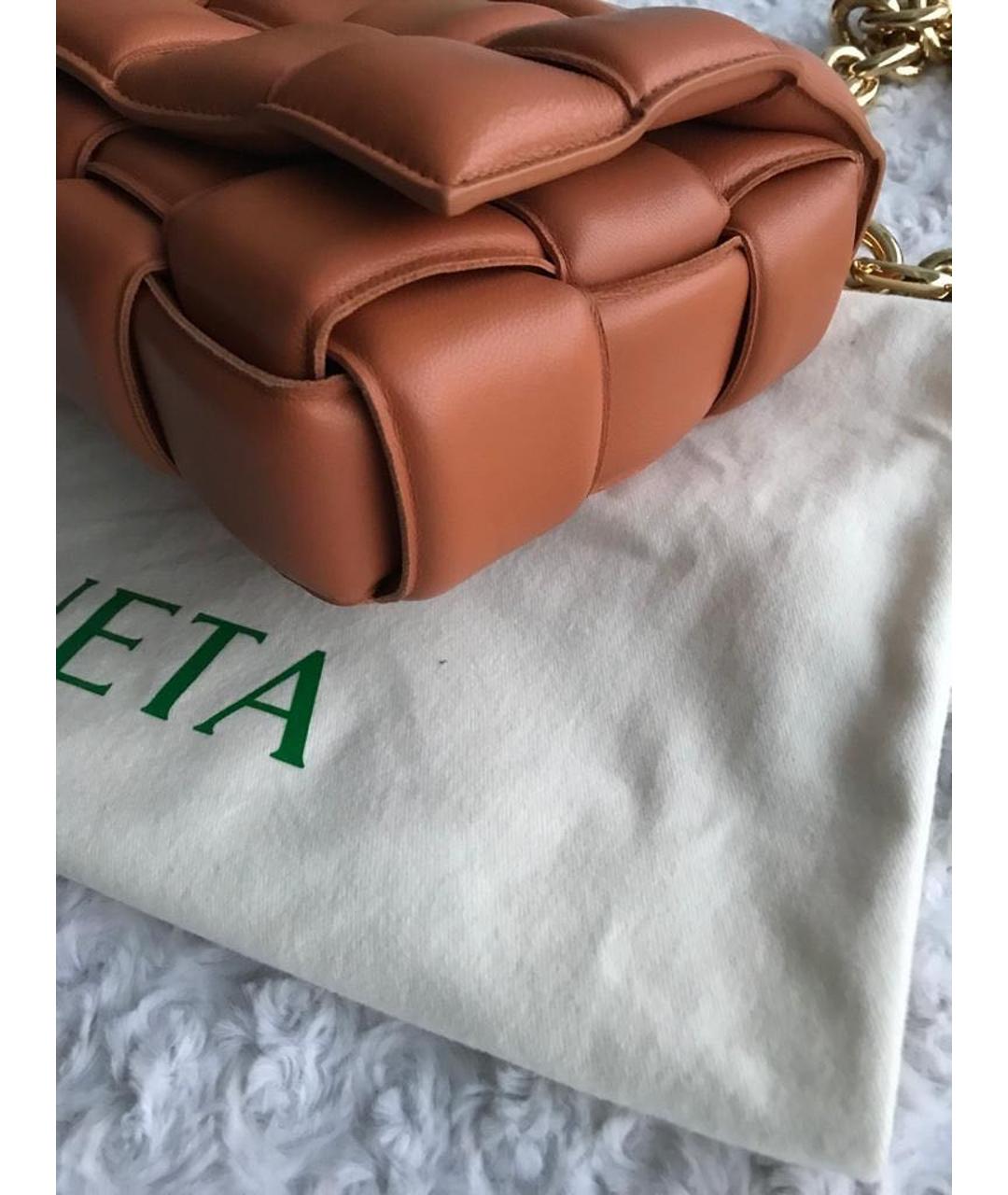 BOTTEGA VENETA Коричневая кожаная сумка через плечо, фото 4