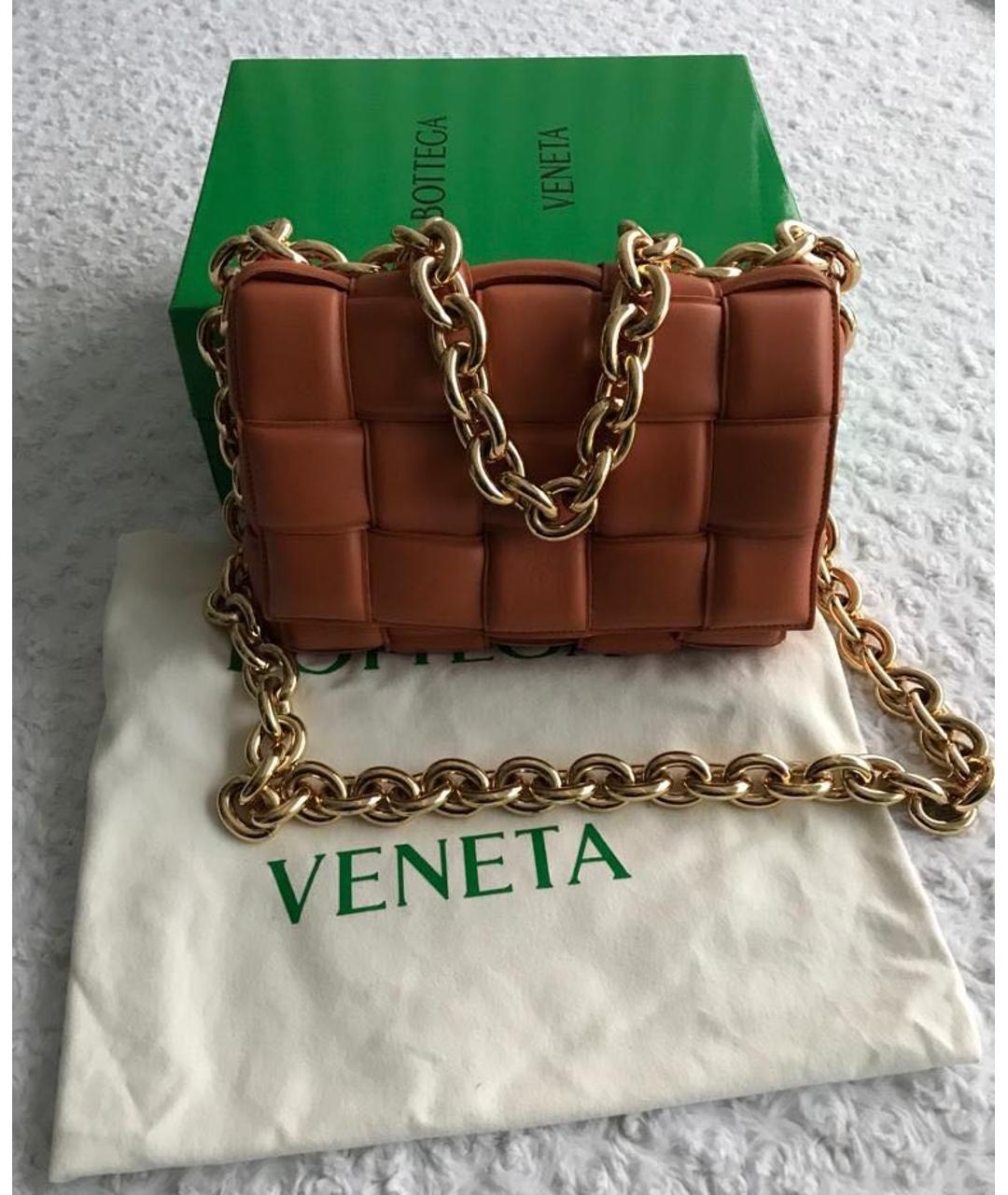 BOTTEGA VENETA Коричневая кожаная сумка через плечо, фото 9