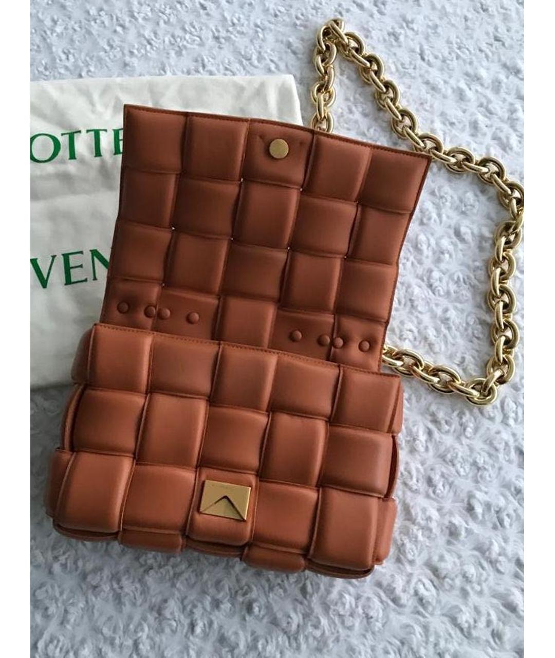 BOTTEGA VENETA Коричневая кожаная сумка через плечо, фото 3