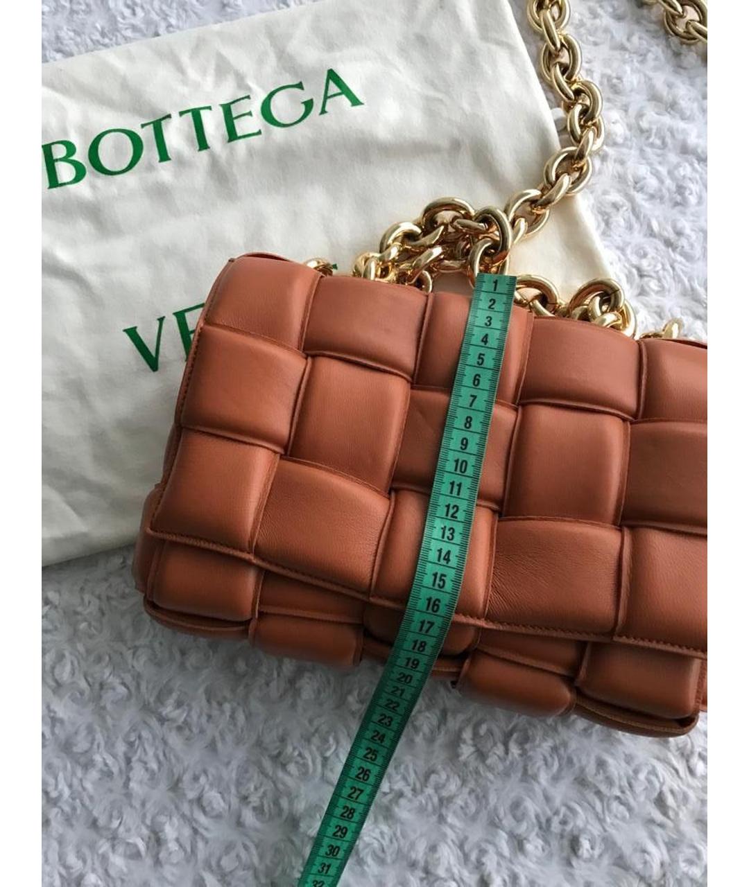 BOTTEGA VENETA Коричневая кожаная сумка через плечо, фото 8