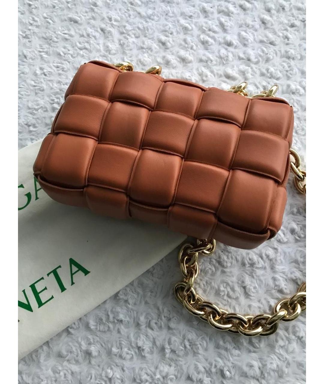 BOTTEGA VENETA Коричневая кожаная сумка через плечо, фото 2