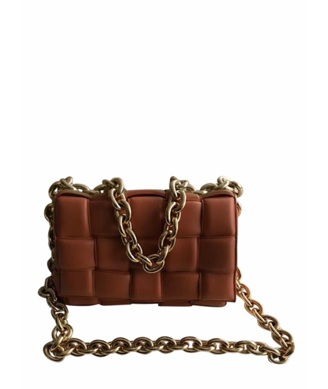 BOTTEGA VENETA Коричневая кожаная сумка через плечо, фото 1