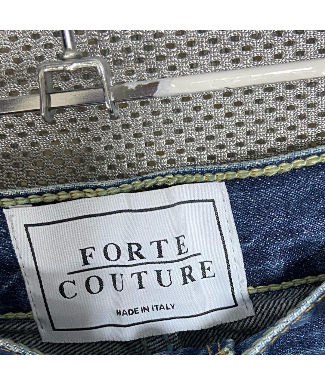 FORTE COUTURE Синие деним шорты, фото 3